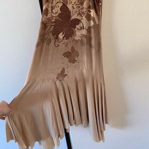 Brown Flowy Butterfly Dress